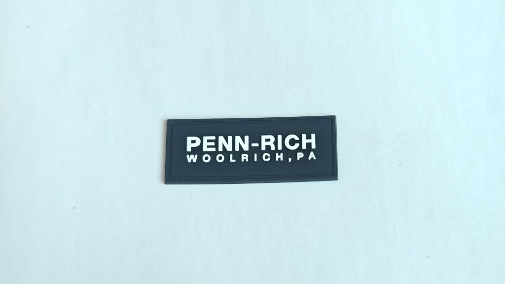 Apparel label rectangular border 3D emblem product photo 1