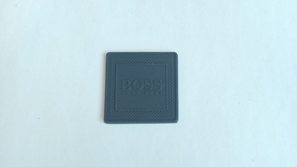 Apparel label square twill border emblem product photo 1