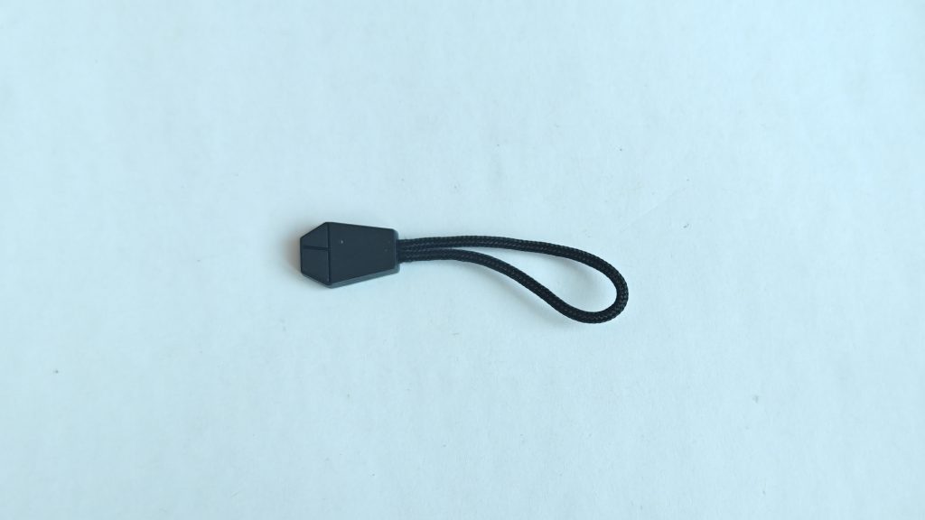 Zipper pull cord, geometric faceted grip, product photo 1